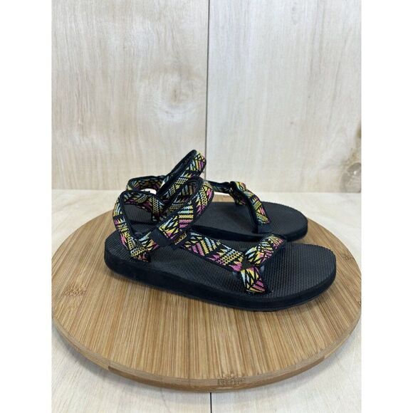 Teva Universal Boomerang Pink Ankle Strap Sandals Womens Size 5.5 (4y) - Picture 3 of 7